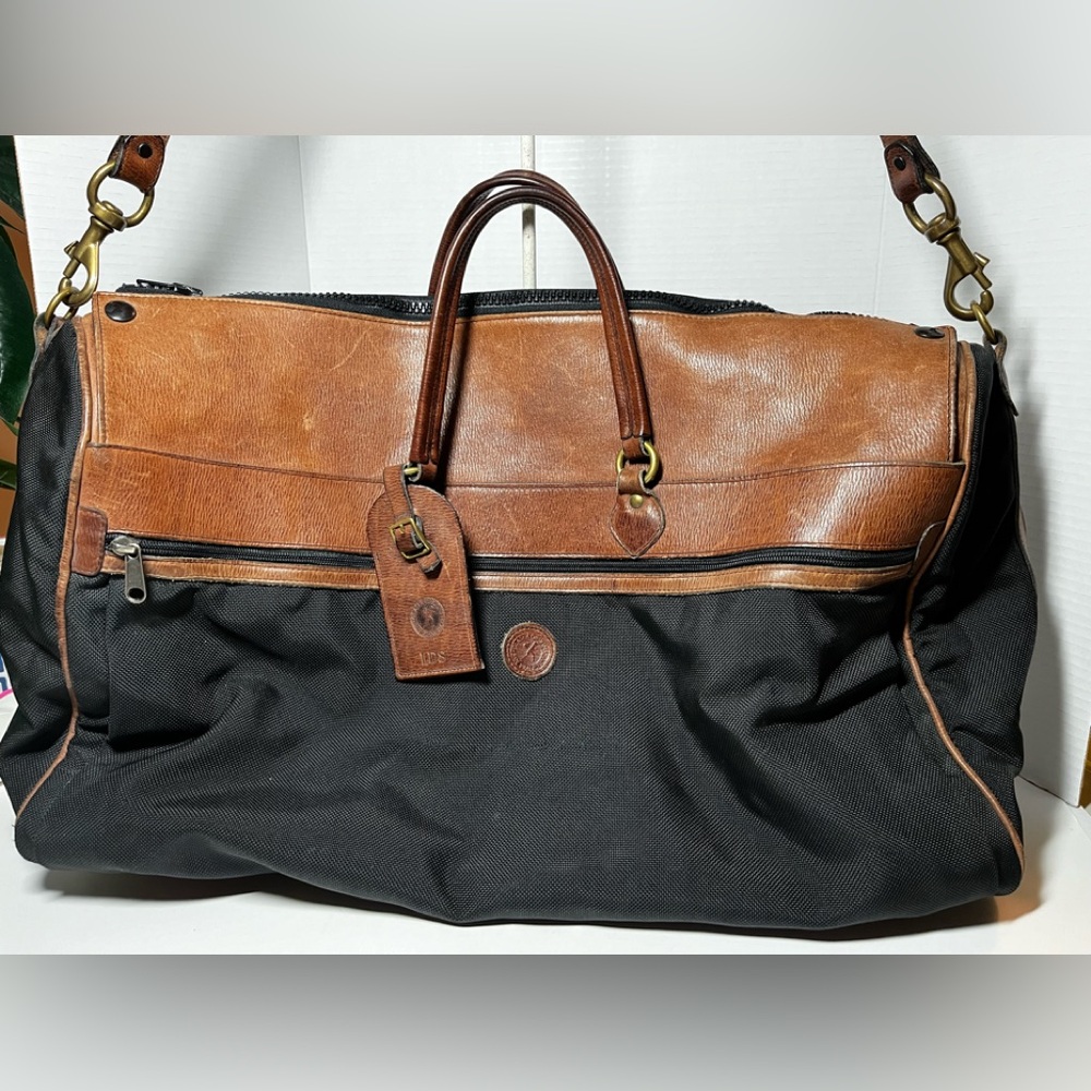 GLASER DESIGNS SAN FRANCISCO LEATHER and NYLON STADIUM Bag